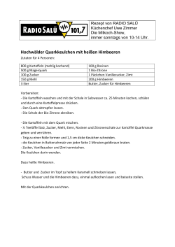 Hochw&auml;lder Quarkkeulchen mit hei&szlig;en Himbeeren
