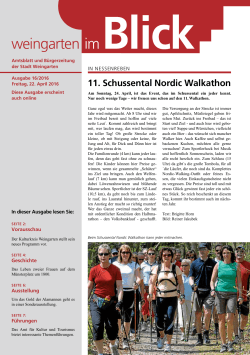 Ausgabe 16/2016 - Weingarten im Blick