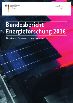 Bundesbericht Energieforschung 2016