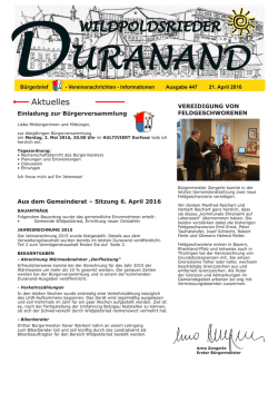 dwildpoldsrieder - B&uuml;rgermeister Zeitung