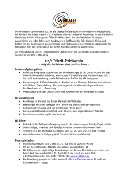 ein/e Teilzeit-Praktikant/in