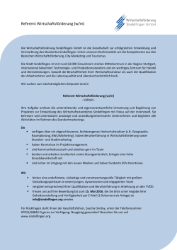 Referent Wirtschaftsförderung (w/m)