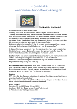 Ein Navi f&uuml;r die Seele? - Marie-Anne Stucki