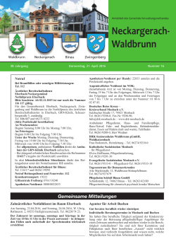 Neckargerach- Waldbrunn