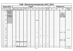 FVM - Rahmenterminkalender 2015 / 2016