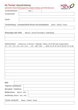 LK-Turnier-Ausschreibung