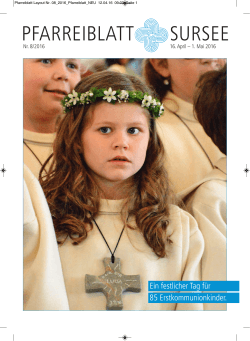 Pfarreiblatt.08.2016 - Katholische Kirchgemeinde Sursee
