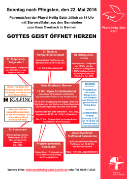 gottes geist &ouml;ffnet herzen - Pfarrei Heilig Geist J&uuml;lich