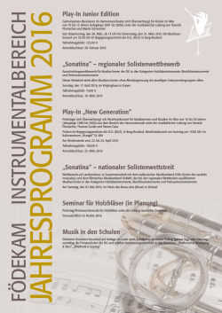 Jahresprogramm 2016