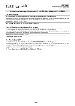 Programm - Else Lichtspiele