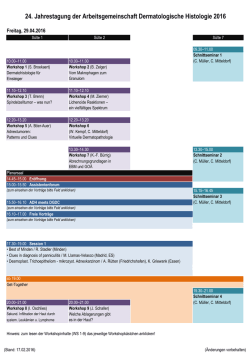 24. Jahrestagung der Arbeitsgemeinschaft Dermatologische