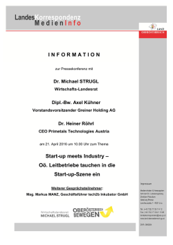 I N F O R M A T I O N - Land Ober&ouml;sterreich