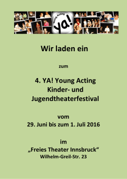 Festival 2016 - Young Acting!