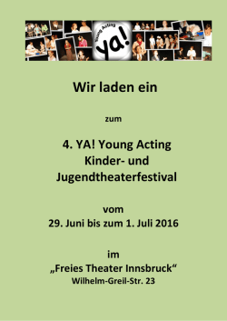 Festival 2016 - Young Acting!