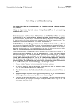 Drucksachen allgemein - Nieders&auml;chsischer Landtag