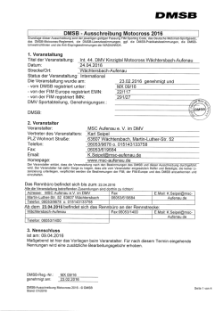 DMSB Ausschreibung