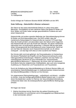 Guter Hoffnung - Geburtshilfe in Bremen verbessern