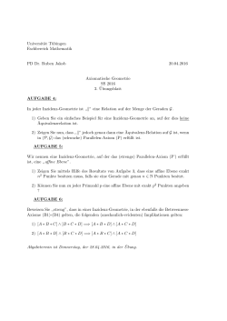 Blatt 2 - Der Fachbereich Mathematik