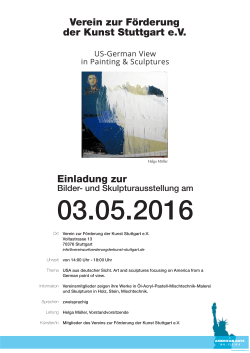 Information lesen… - Verein zur Förderung der Kunst Stuttgart eV