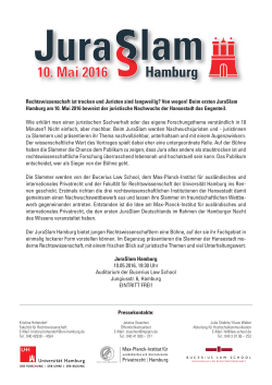 Hamburg 10. Mai 2016 - Max-Planck-Institut für ausländisches und
