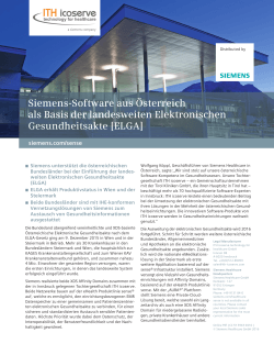 Siemens-Software aus Österreich als Basis der landesweiten