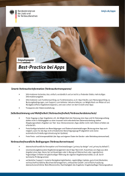 Best-Practice bei Apps