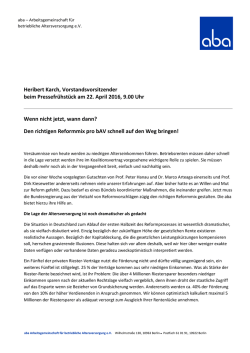 Heribert Karch, Vorstandsvorsitzender beim Pressefr&uuml;hst&uuml;ck am 22