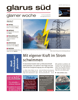 Glarner Woche, Glarus S&uuml;d, 20.4.2016