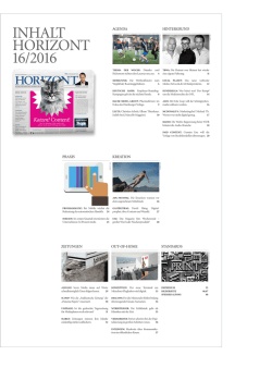 INHALT HORIZONT 16/2016