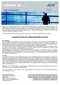 Customer Service Representative (m/w)