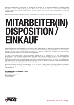 in Disposition/Einkauf