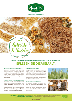 Getreide & Nudeln - Aradura Magazin