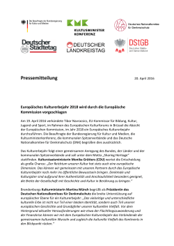 Pressemitteilung - Deutsches Nationalkomitee für Denkmalschutz