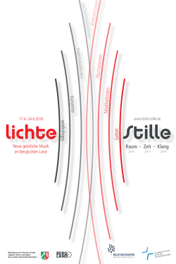 Programmheft - Lichte Stille