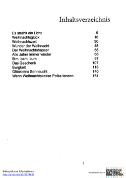 Inhaltsverzeichnis