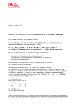 Infos - HIAG Immobilien