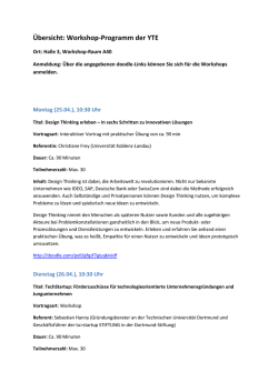 v Workshop Programm YTE