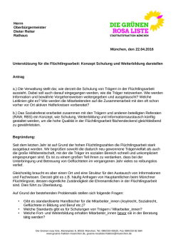 Herrn Oberb&uuml;rgermeister Dieter Reiter Rathaus M&uuml;nchen, den