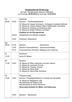 Gottesdienst-Ordnung - Pfarreiengemeinschaft Ottmaring