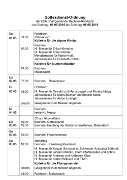 Gottesdienst-Ordnung - Pfarreiengemeinschaft Ottmaring