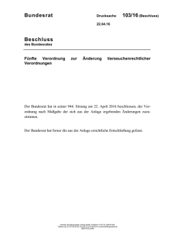 BR 103/16(B) Beschlussdrucksache