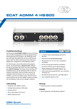 ECAT ADMM HS800 Datenblatt