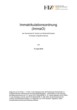Immatrikulationsordnung