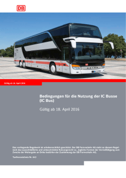 Bedingungen für die Nutzung der IC Busse (IC Bus)