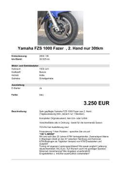 Detailansicht Yamaha FZS 1000 Fazer €,€2. Hand nur