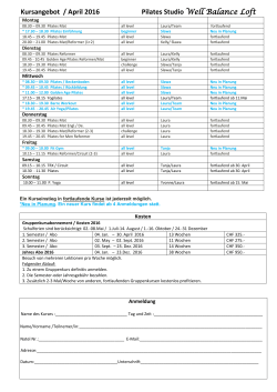 Stundenplan/Preise