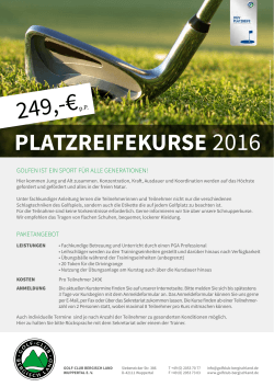 249,-€ pP - Golf-Club Bergisch Land