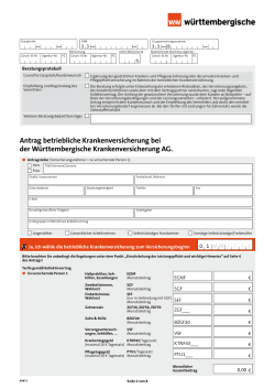 Antrag Arbeitnehmer - Württembergische Versicherung