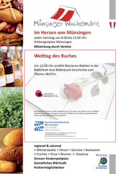 Bibliothek Münsingen "Welttag des Buches"