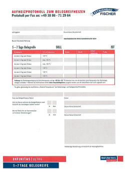 INFINITAS Ultra Aufheizprotokoll 5-7 Belegreife